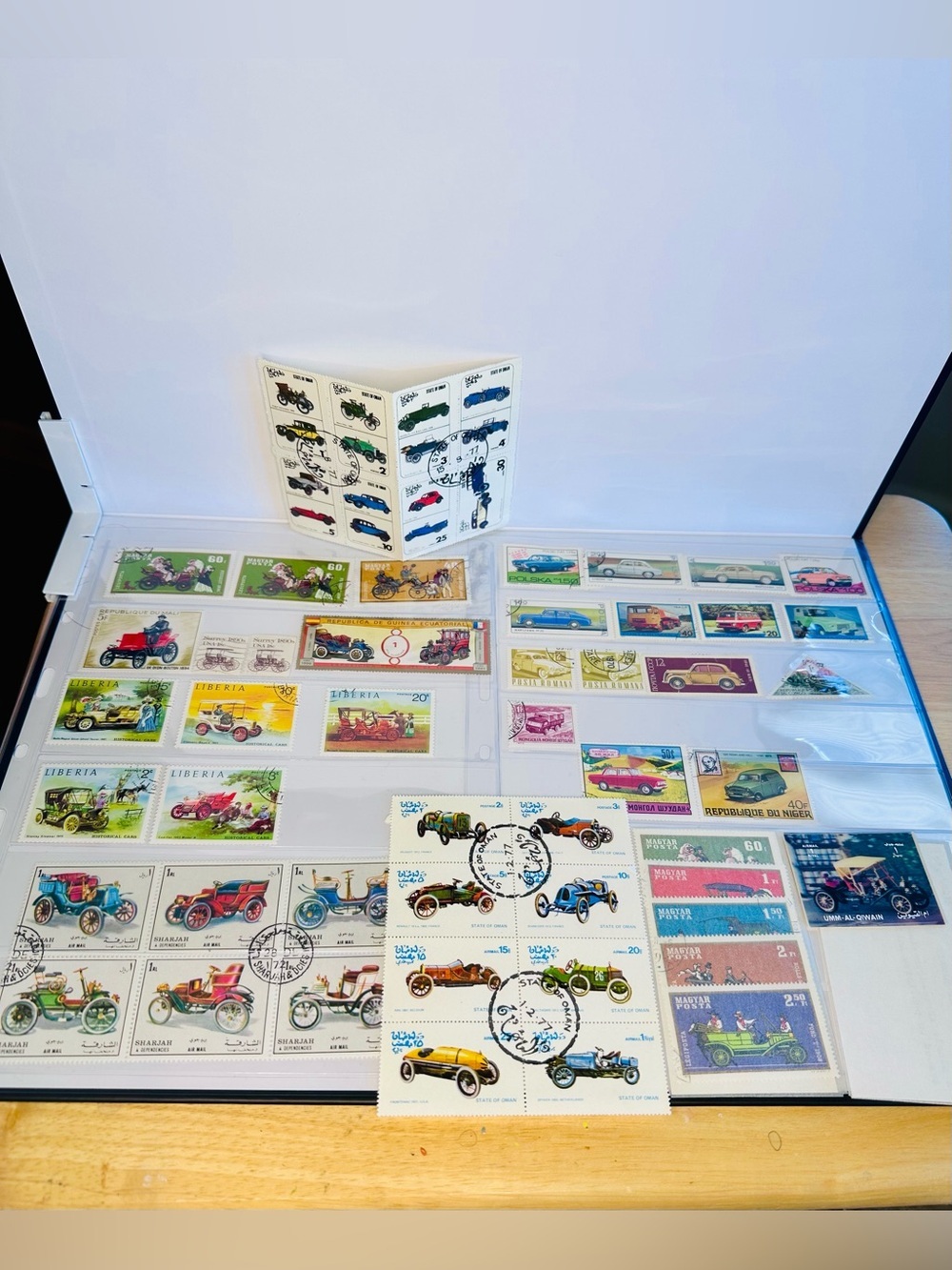 Vintage Automobile Postage Stamp Collection 50+ Worldwide Car Stamps 3D Umm
